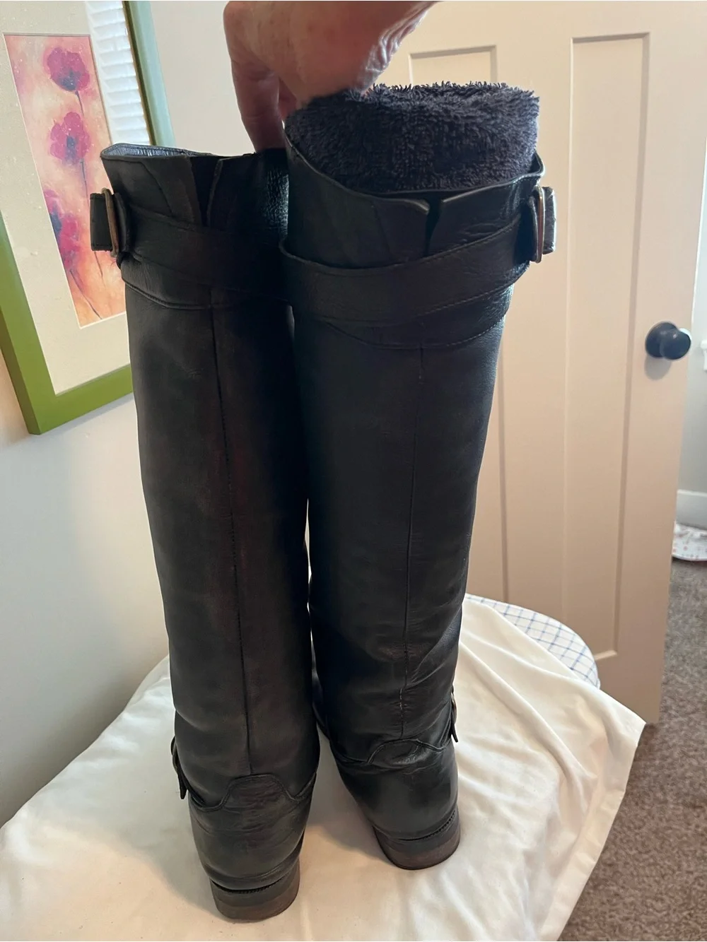 Jefferey Campbell Classic Tall Black Leather Riding Boots